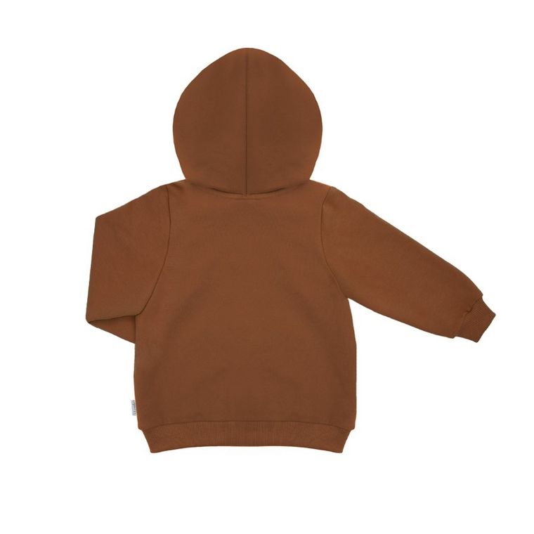 Bluza dziecięca z kapturem, rozpinana, brązowa, Nicol