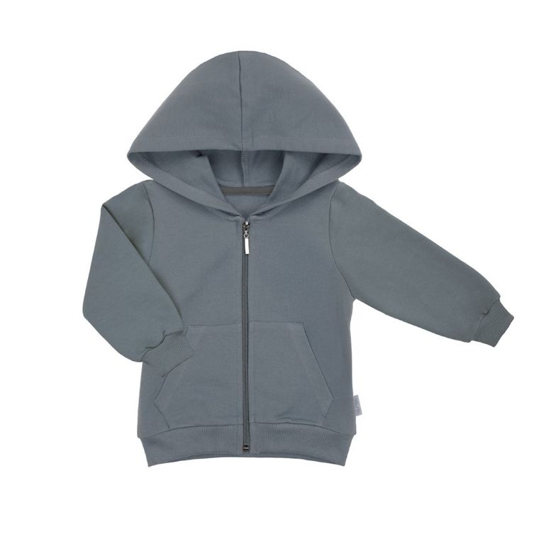 Bluza dziecięca z kapturem, rozpinana, szara, Nicol