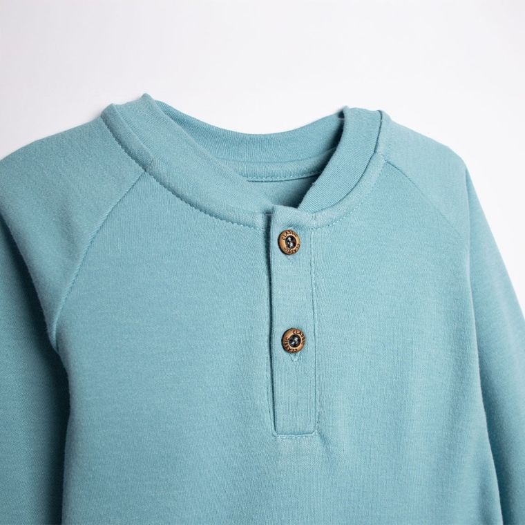 Bluzka chłopięca z długim rękawem, niebieska, Nicol