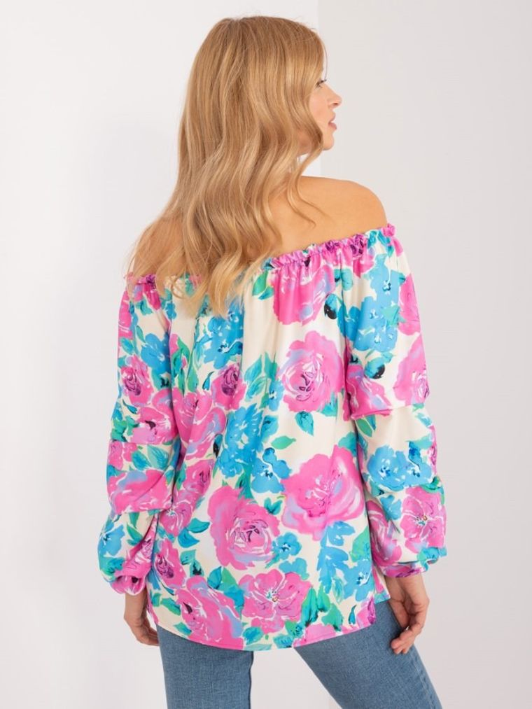 Bluzka damska z długim rękawem, mix, Rue Paris