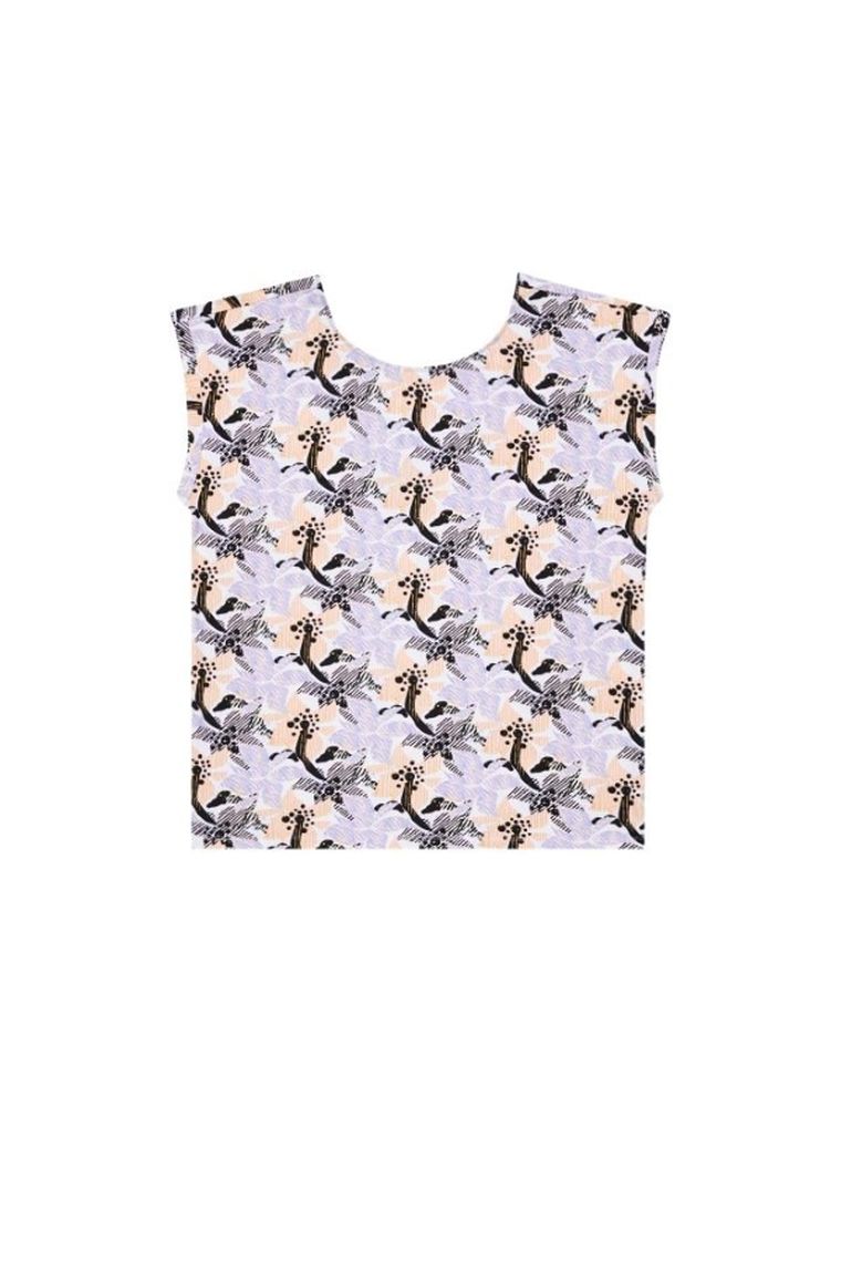 Bluzka damska z krótkim rękawem, biała, Moodo