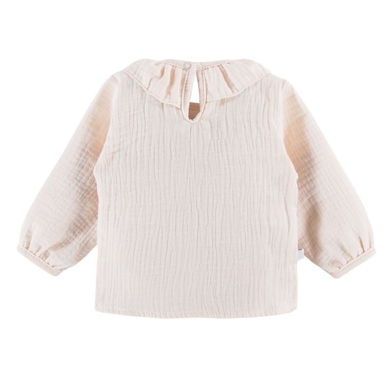 Bluzka dziewczęca z długim rękawem, ecru, Eevi