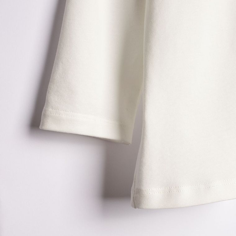 Bluzka dziewczęca z długim rękawem, ecru, Nicol