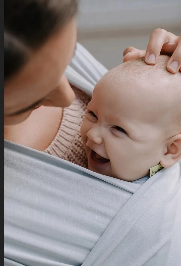 Boba, Wrap, chusta do noszenia dziecka, jasnoszara