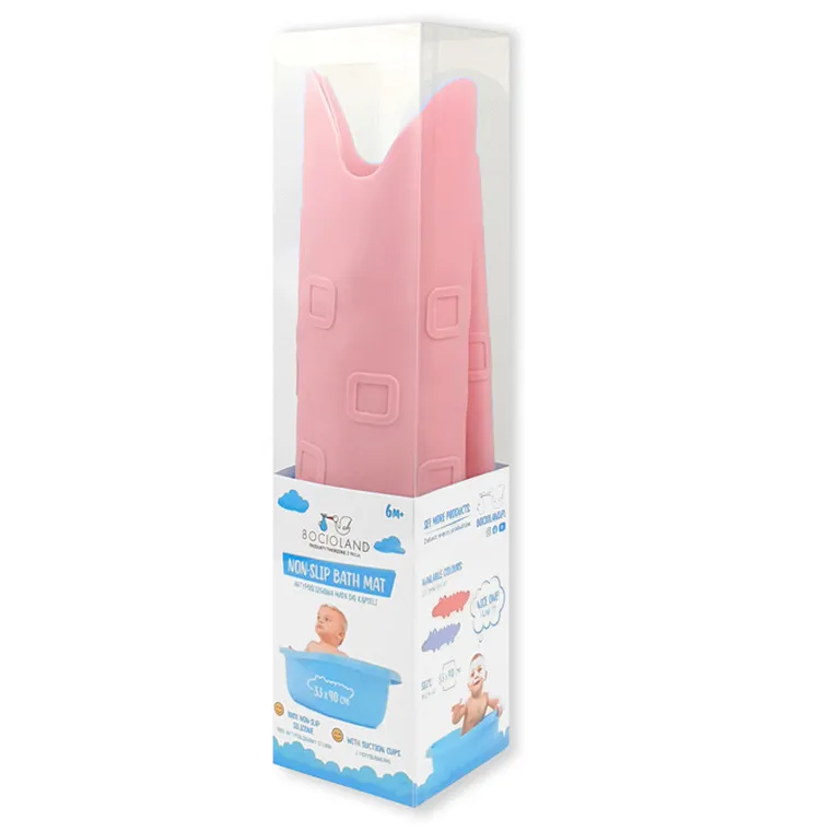 Bocioland, Krokodyl, mata antypoślizgowa do kąpieli, różowy