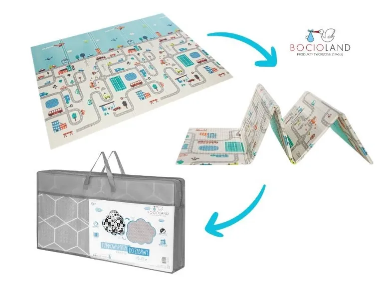 Bocioland, Miasto, mata piankowa, składana, 150-200 cm