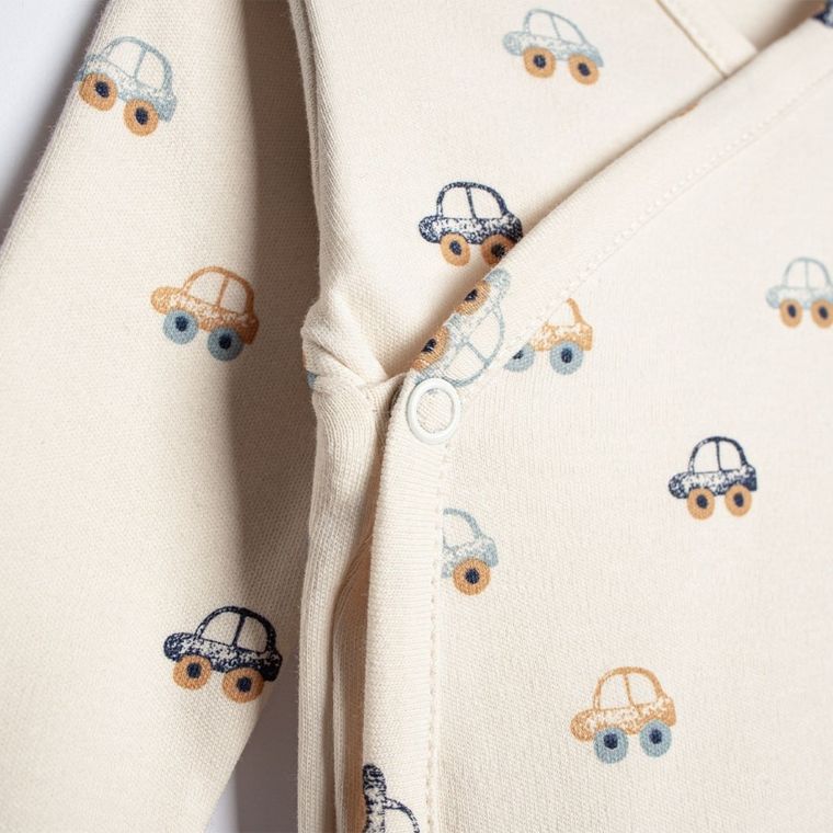 Body chłopięce z długim rękawem, beżowe, Nicol