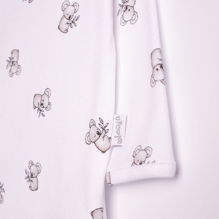 Body chłopięce z długim rękawem, białe, Nicol