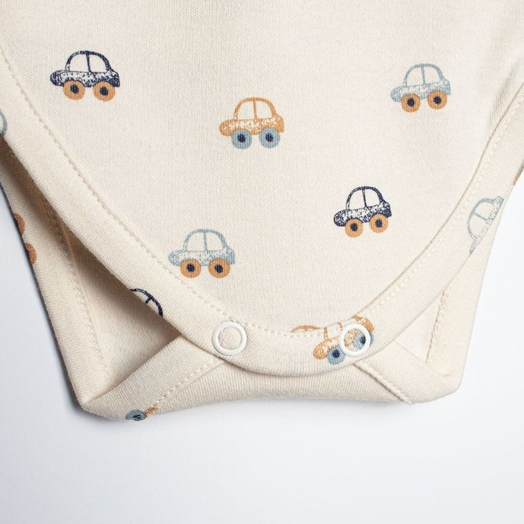 Body chłopięce z krótkim rękawem, beżowe, Nicol