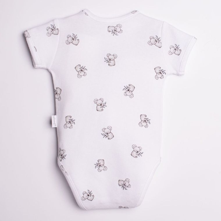 Body chłopięce z krótkim rękawem, białe, Nicol