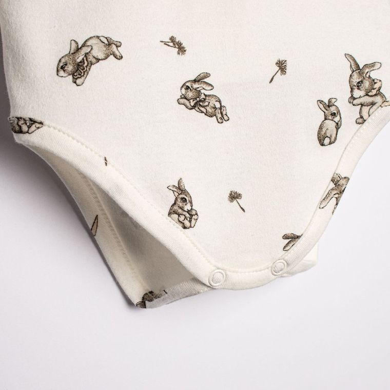 Body dziewczęce z długim rękawem, beżowe, Nicol