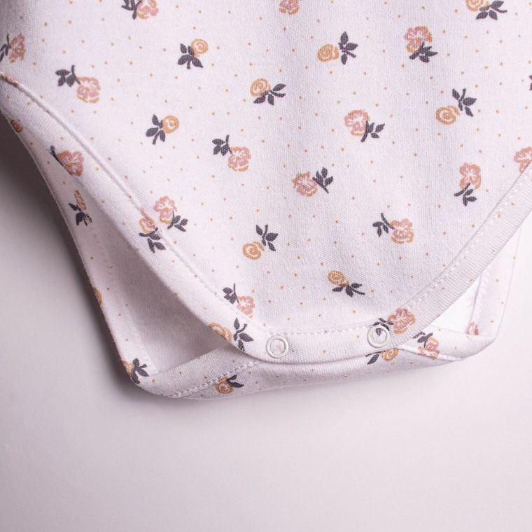 Body dziewczęce z długim rękawem, białe, Nicol