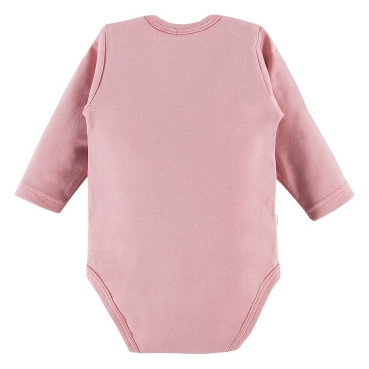 Body dziewczęce z długim rękawem, różowe, myszka, Eevi