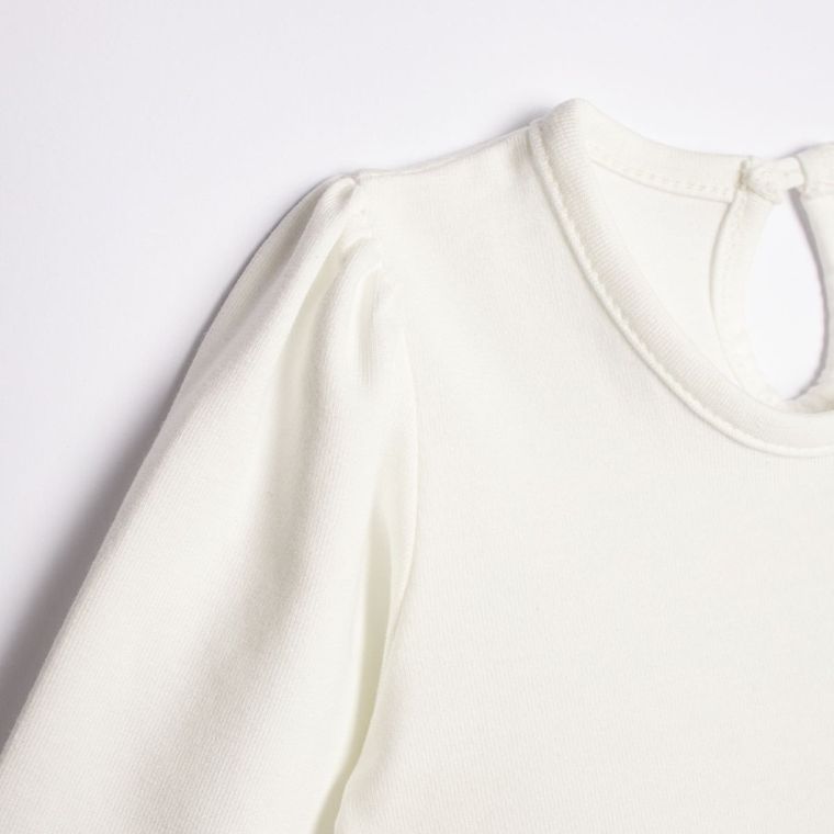 Body sukienka z długim rękawem, ecru, Nicol