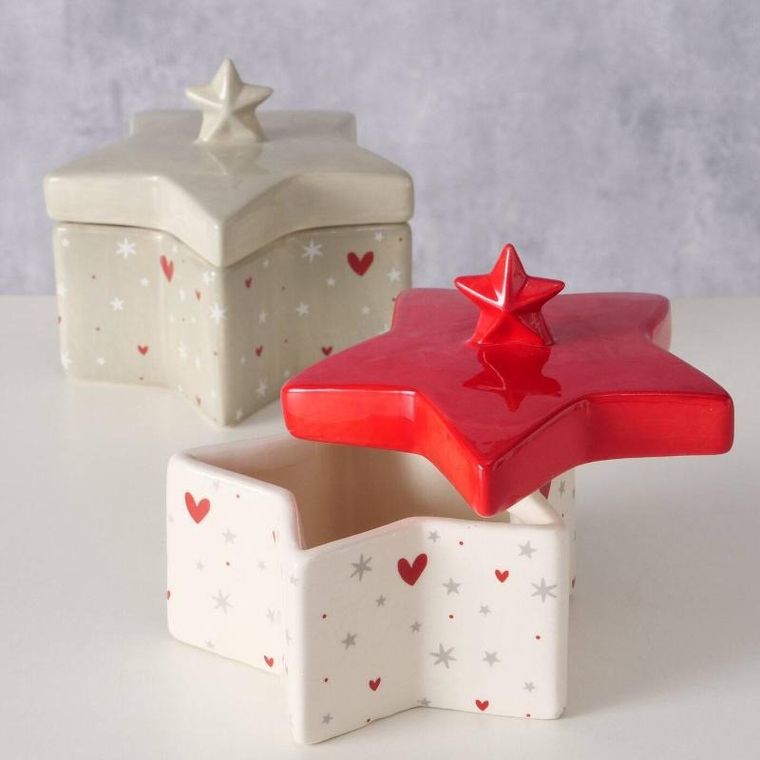 Boltze Home, Anella, szkatułka ceramiczna w kształcie gwiazdy