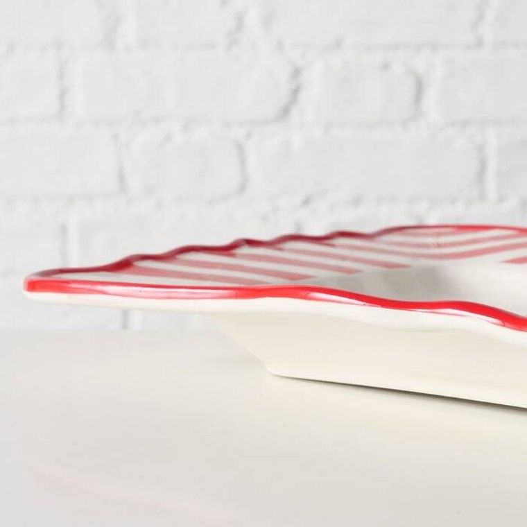 Boltze Home, ceramiczny półmisek w świątecznych kolorach, 39-25 cm