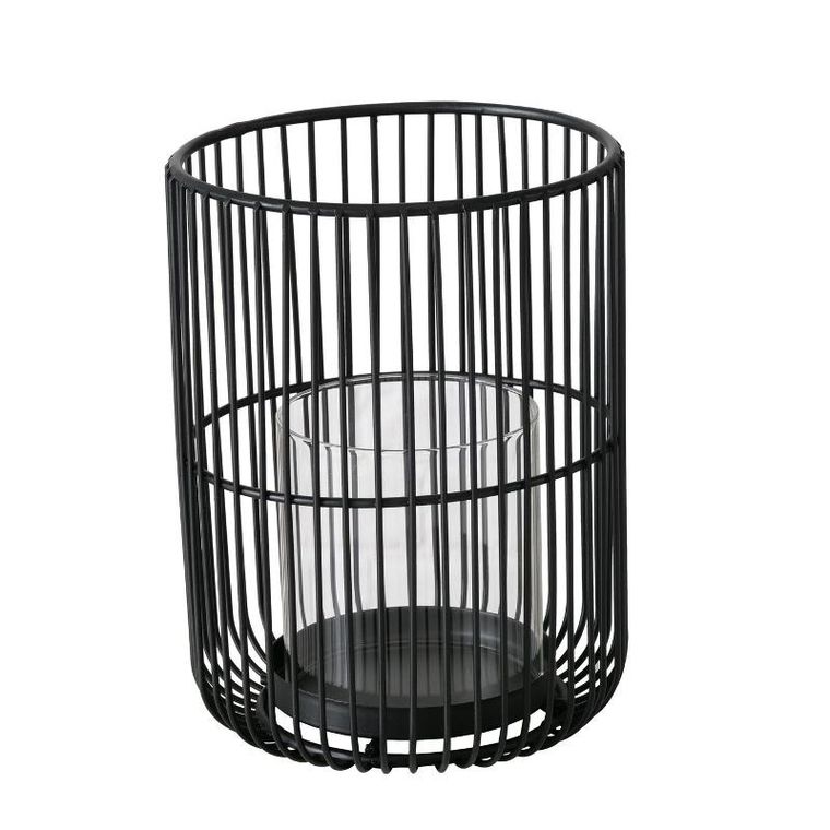 Boltze Home, Cindy, lampion metalowy ze szklanym wkładem, 14 - 20 cm