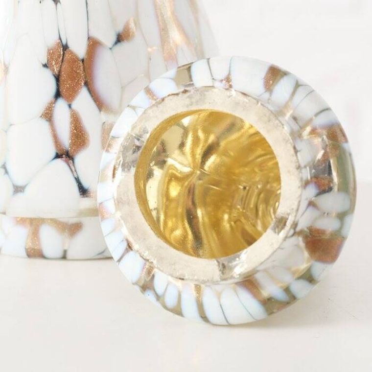 Boltze Home, Dotti, szklana świeca w kształcie choinki, 17,5 cm