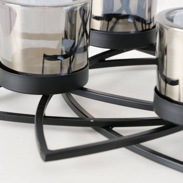 Boltze Home, Elenyi, metalowy stroik, świecznik, 8 cm