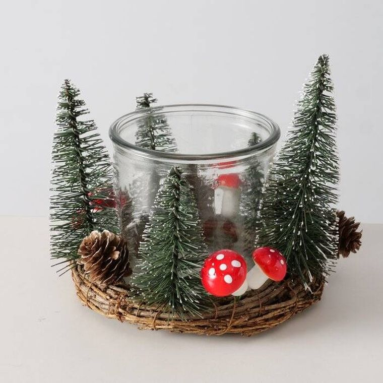 Boltze Home, Fairytale, świąteczny świecznik stroik, wys. 13,9 cm