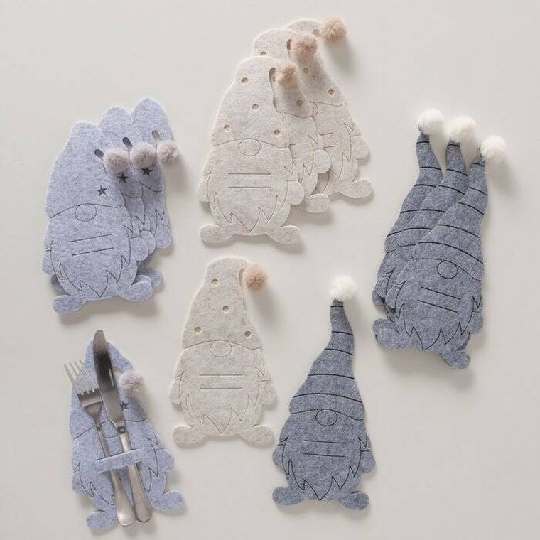 Boltze Home, Gnomy, kieszonki na sztućce filcowe, 4 szt.
