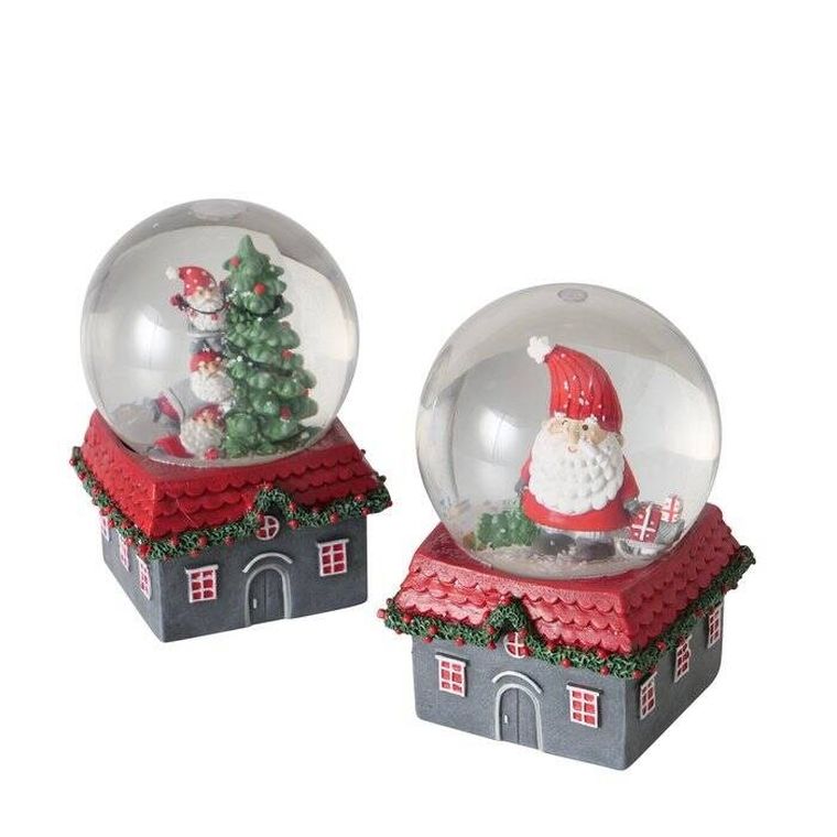 Boltze Home, Monti, kula śnieżna z domkiem, średnica 10 cm