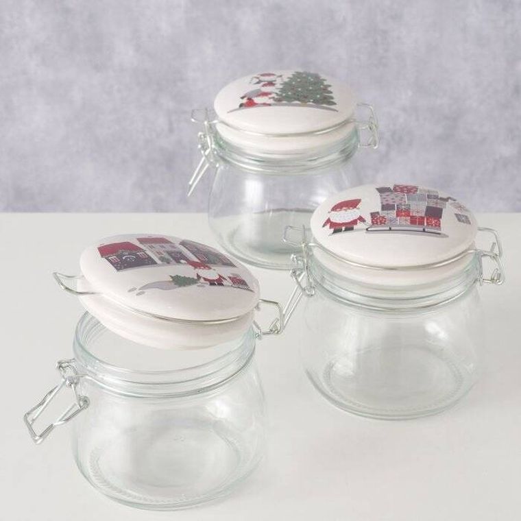 Boltze Home, Monti, słoik z porcelanową pokrywką, 450 ml