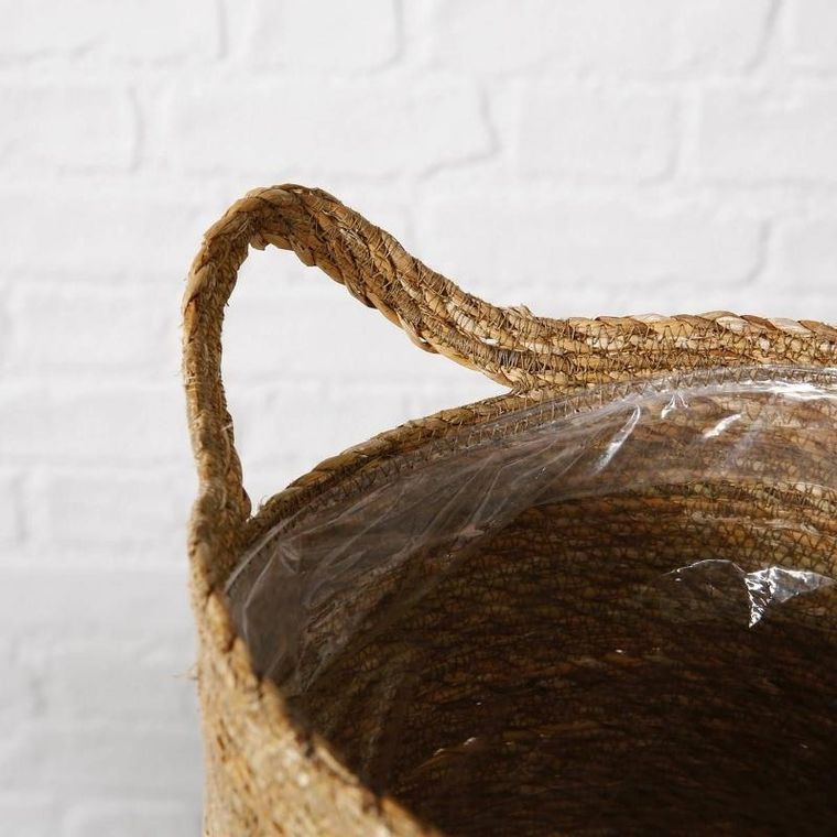 Boltze Home, osłonka na doniczki, pleciony kosz z trawy morskiej, David, 3 szt.