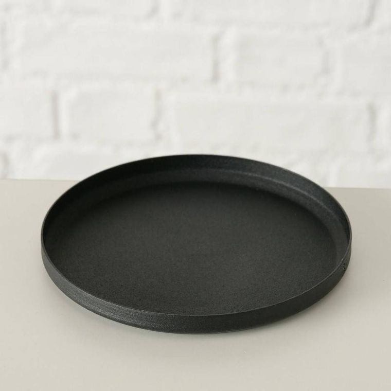 Boltze Home, podstawki na świece Mio, 3 szt., czarny mat