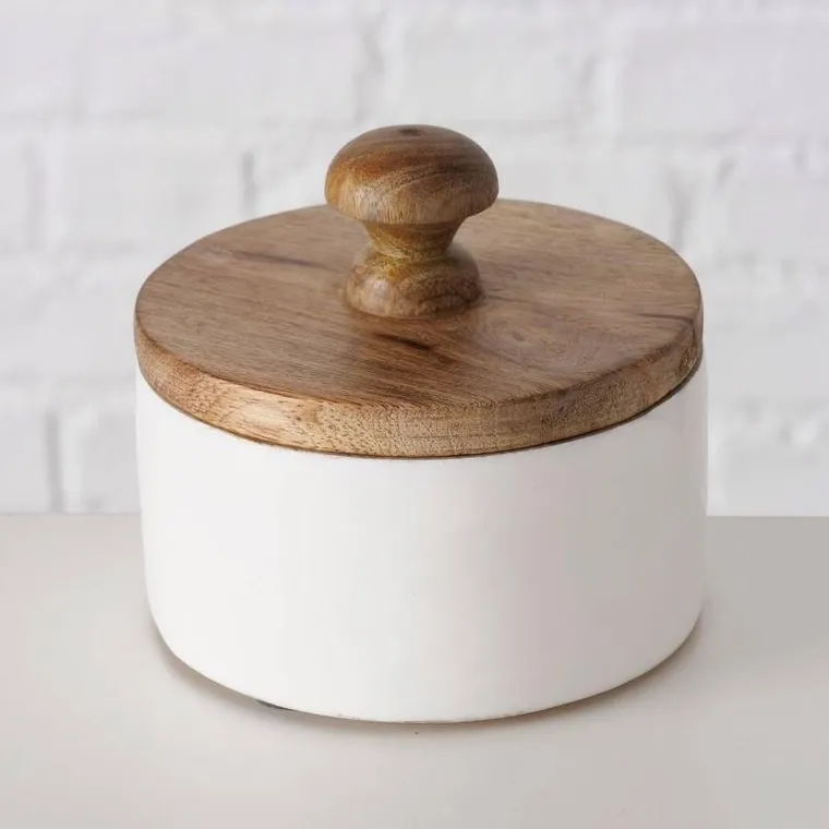 Boltze Home, pudełko do przechowywania, Pelia, drewno mango, 2 szt.