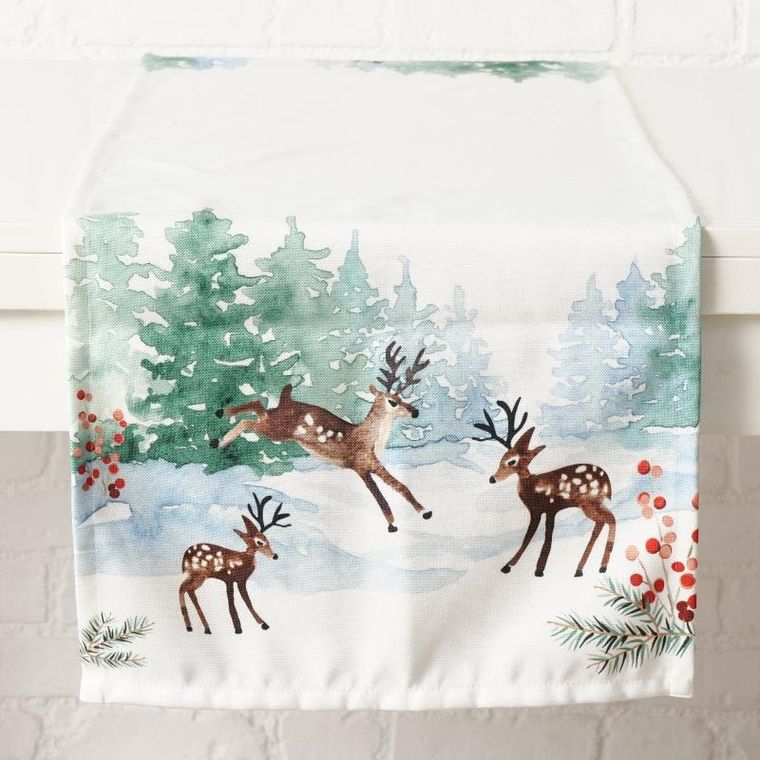 Boltze Home, Roxy, bieżnik z motywem reniferów, 140 cm
