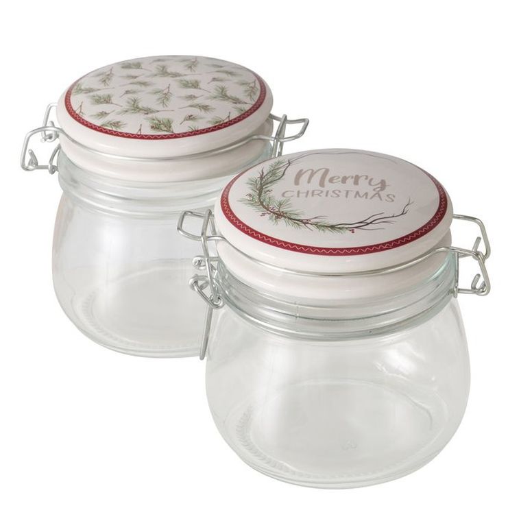 Boltze Home, słoik z porcelanową pokrywką, Charlene, 450 ml