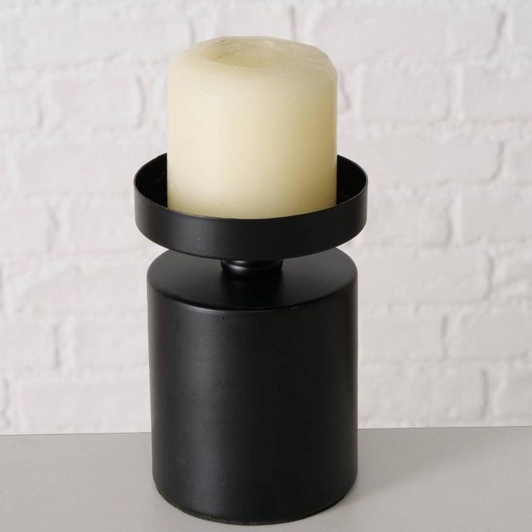 Boltze Home, świeczniki na stół na grube świece, Meril, 3 szt., Ø 7, 5 cm