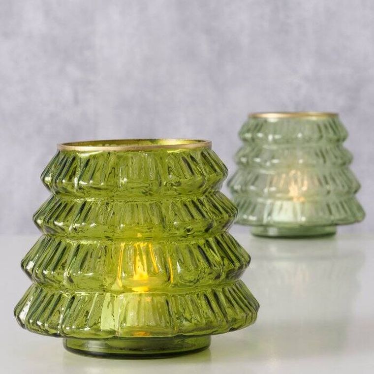 Boltze Home, Tiwa, szklana osłonka na świeczkę, wys. 11,5 cm