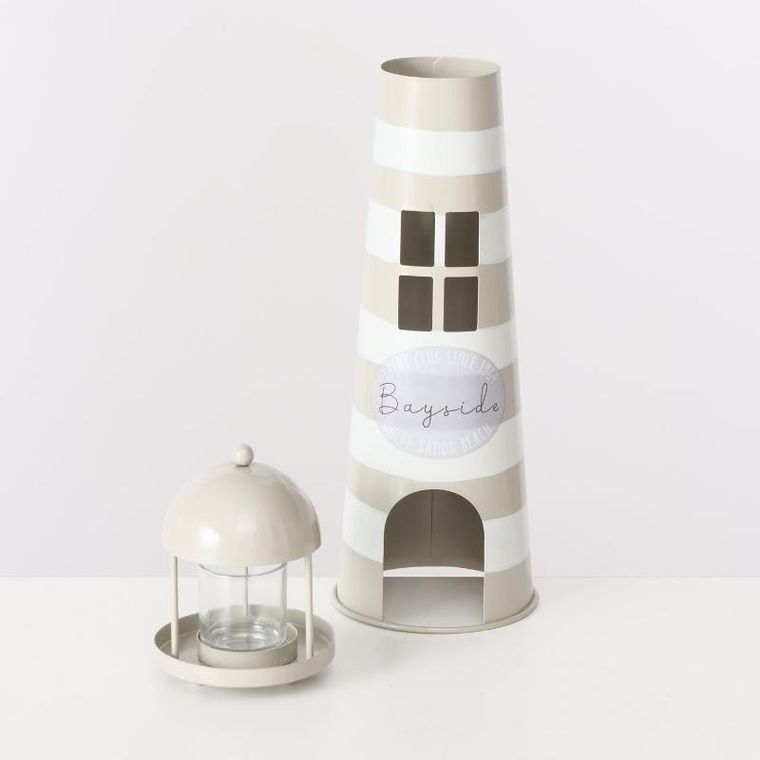 Boltze, Sands, zestaw metalowych dekoracji, latarnie morskie, 40-57 cm