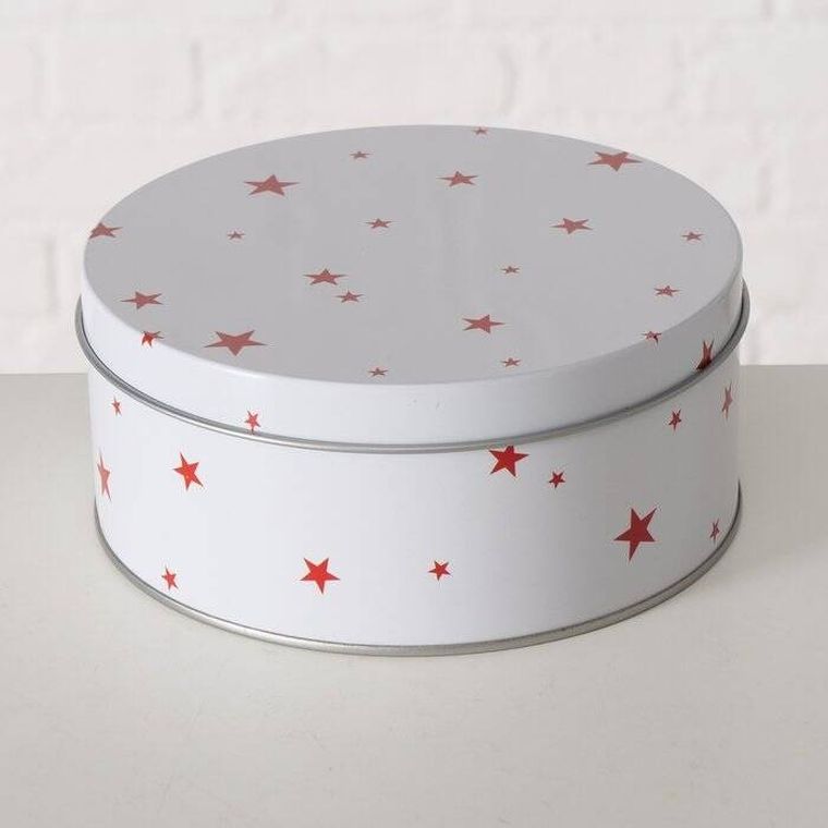 Boltze Xmas, Sterny, zestaw trzech puszek do przechowywania, średnica 13,5-20 cm