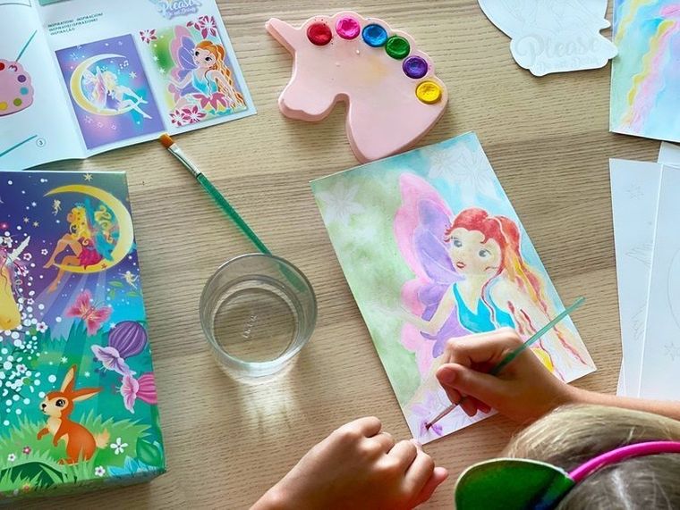 Box Candiy, Akwarele jednorożec i wróżka, zestaw artystyczny