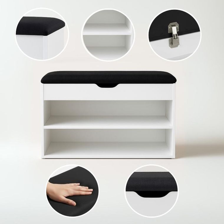 Boximo, Leva, szafka na buty z siedziskiem, 60-30-47 cm