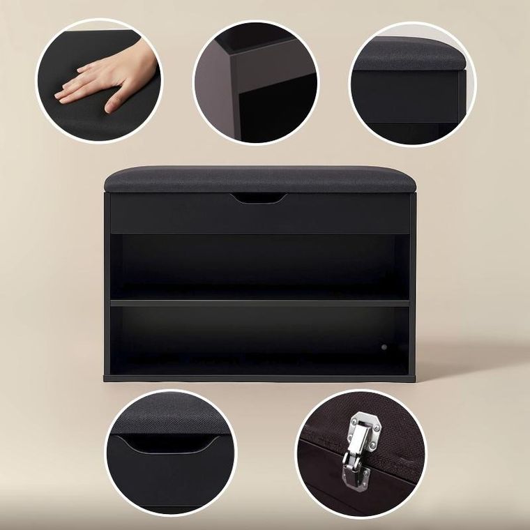 Boximo, Leva, szafka na buty z siedziskiem, 60-30-47 cm