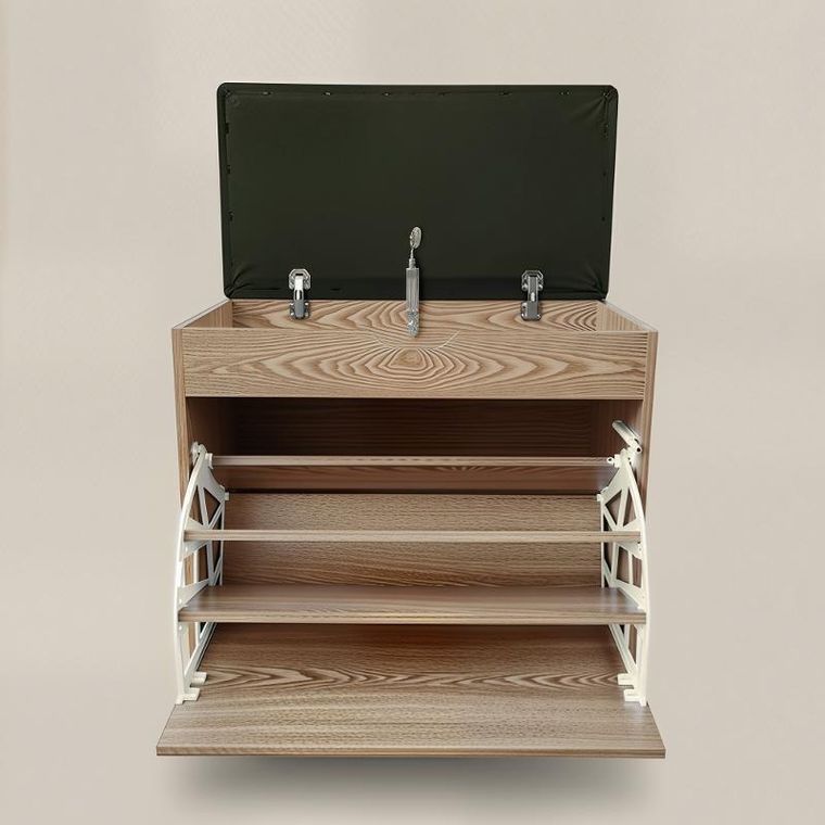 Boximo, Vault, szafka na buty z siedziskiem i wysuwanymi półkami, 57-30-53 cm