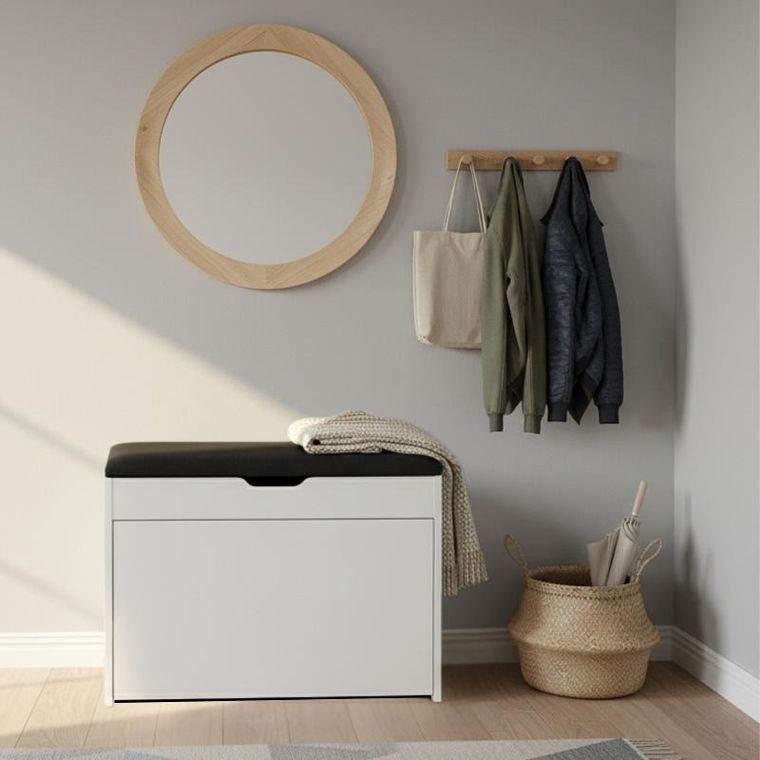 Boximo, Vault, szafka na buty z siedziskiem i wysuwanymi półkami, 57-30-53 cm