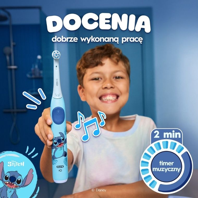 Braun, Oral-B, Lilo i Stitch, iO2 Kids, szczoteczka akumulatorowa dla dzieci