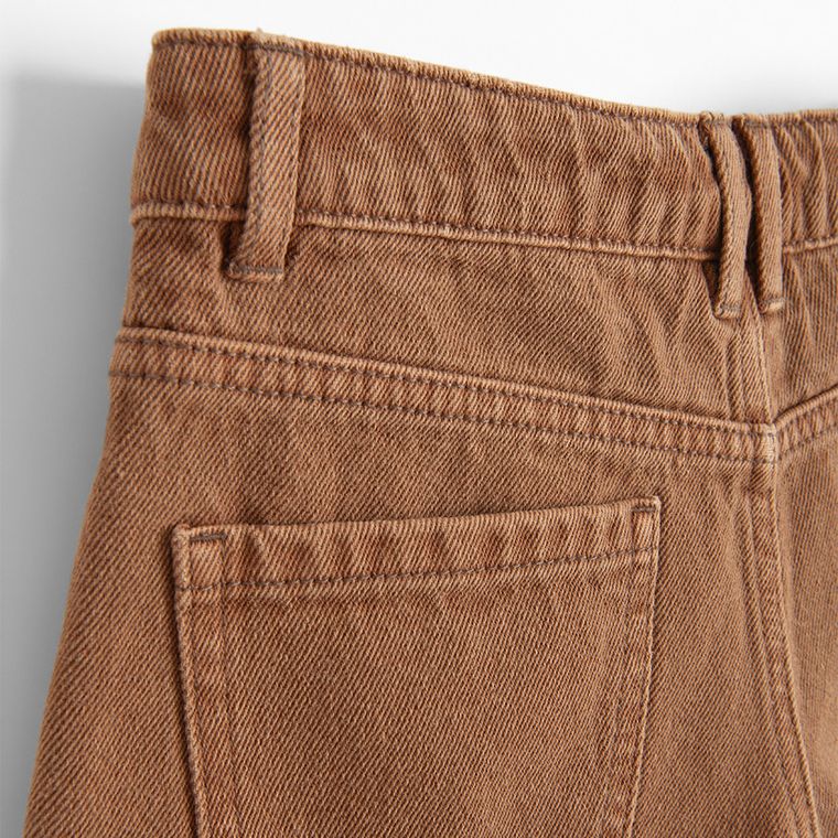 Brązowe jeansowe szorty z regulacją Cool Club