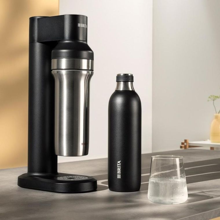 Brita, SodaTrio, butelka, czarny, 1l
