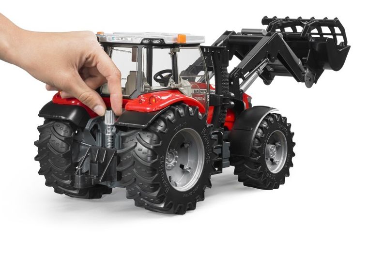 Bruder, Traktor Massey Ferguson 7600 z ładowaczem, pojazd rolniczy