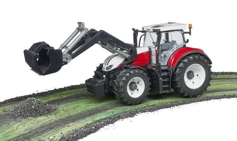Bruder, Traktor Steyr 6300 Terrus CVT z ładowaczem, pojazd rolniczy