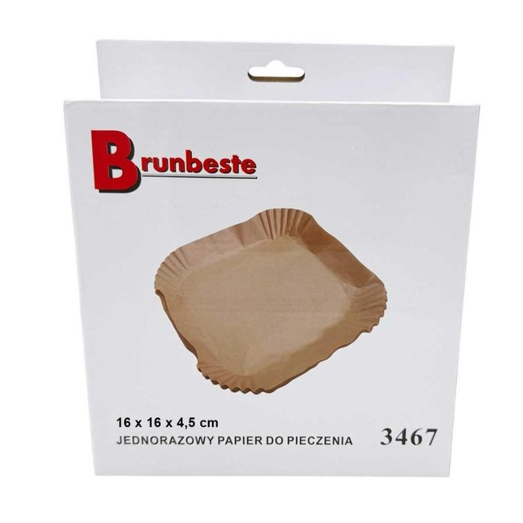 Brunbeste, wkład papierowy do frytownicy kwadratowy, 16-16 cm, 100 szt.