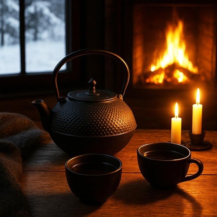 Brunbeste, zaparzacz z filtrem i podgrzewaczem, żeliwny, 850 ml, 2489