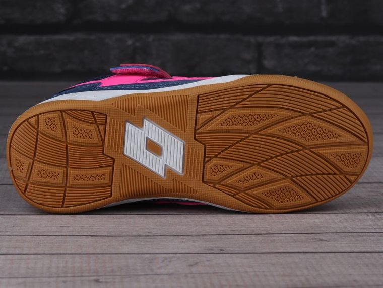 Buty piłkarskie dziecięce, halowe, granatowe, Lotto Flitter K