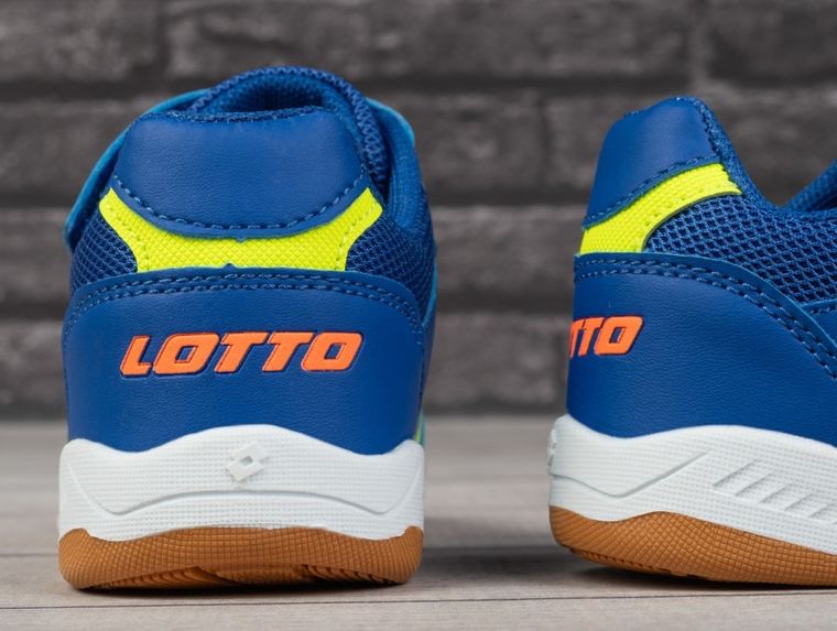Buty piłkarskie dziecięce, halowe, niebieskie, Lotto